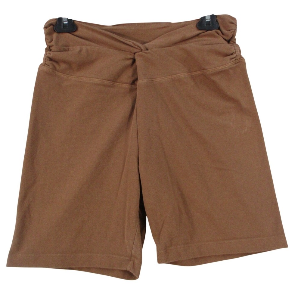 PINK Victoria's Secret Brown Crossover V-Waist Twist Front Biker Shorts Large